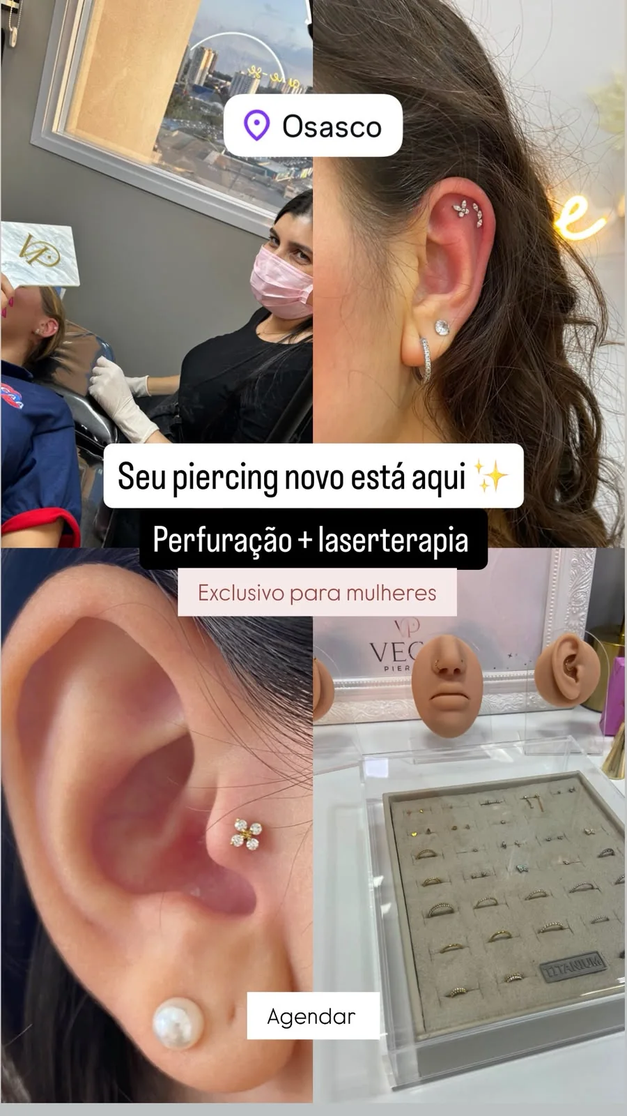 Registro real de atendimento e piercing na Vega
