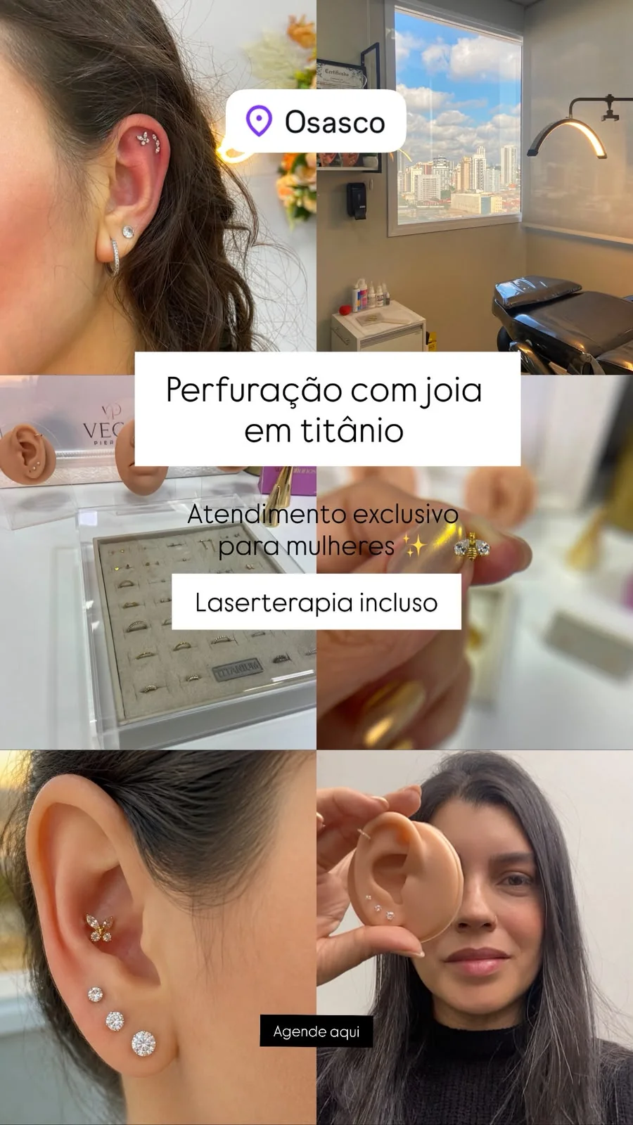 Perfuração e cuidado no studio Vega